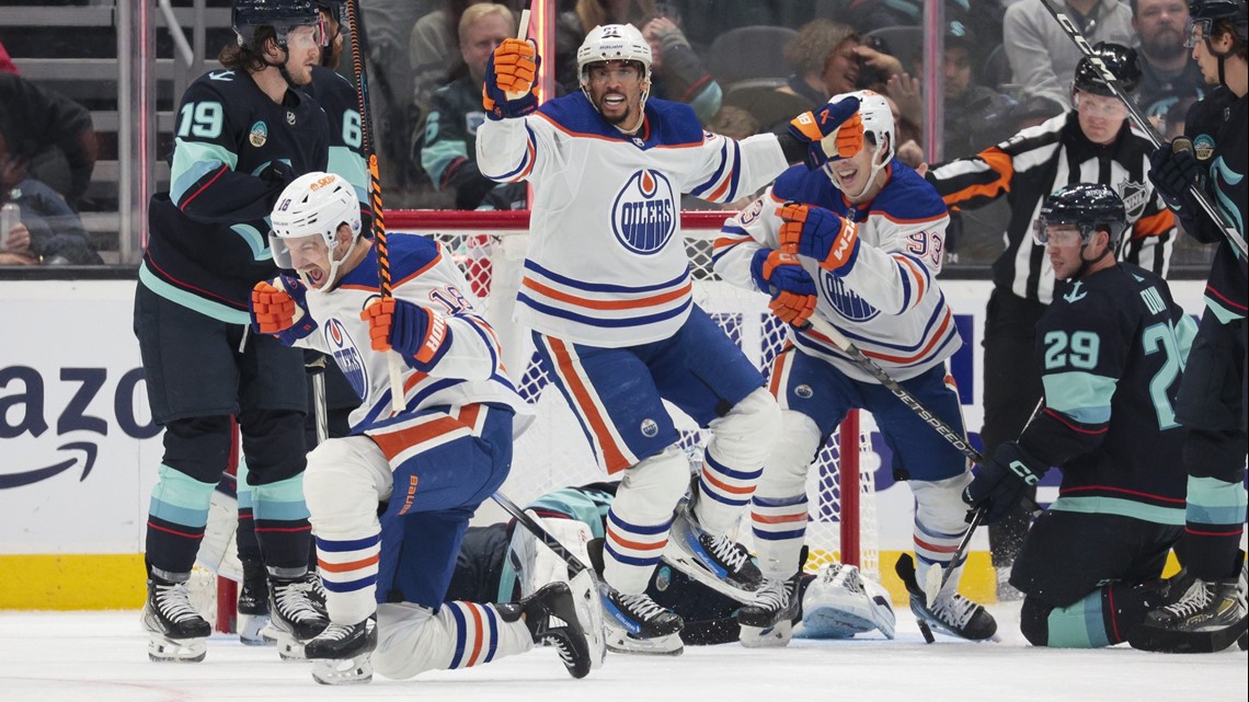 Hyman Scores 3 1st-period Goals, Oilers Snap 4-game Losing Streak With ...