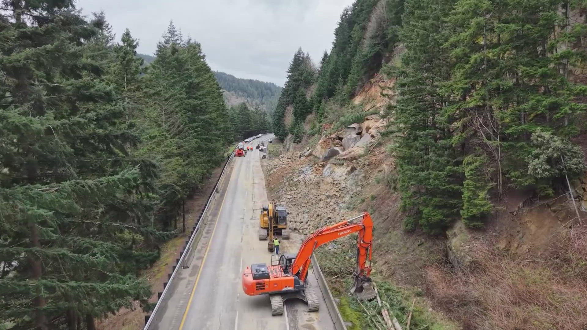 Positive Gradient Examples Northbound I-5 reopens south of Bellingham after monthlong work to ...