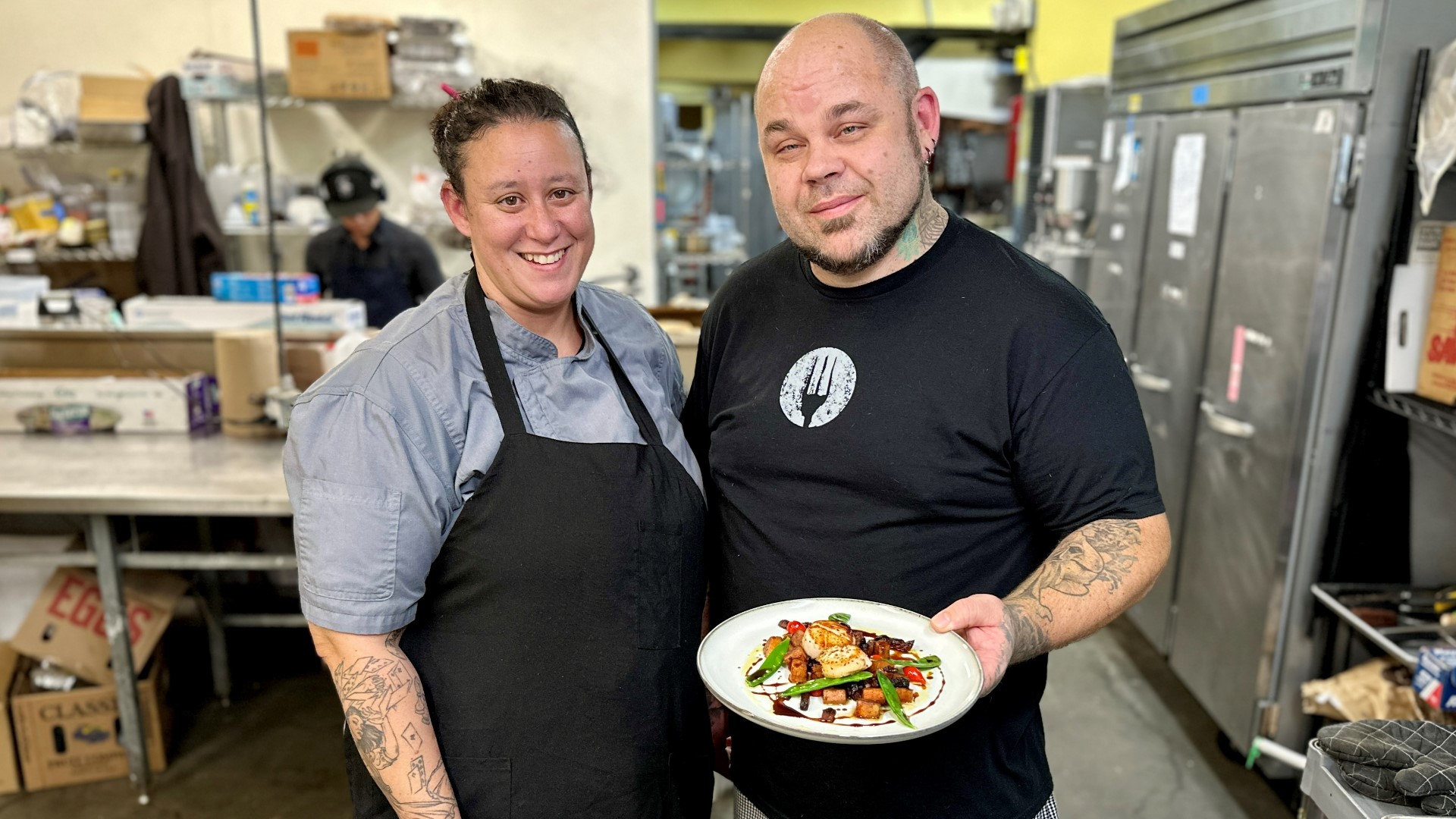 Paul and Stephanie Staley of CHOMP! Foods catering renovated The Canal, where they host events, pop-ups and a weekly market for small businesses. #k5evening