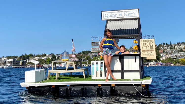 Meet the young entrepreneurs behind floating lemonade stand in Lake Union, Washington
