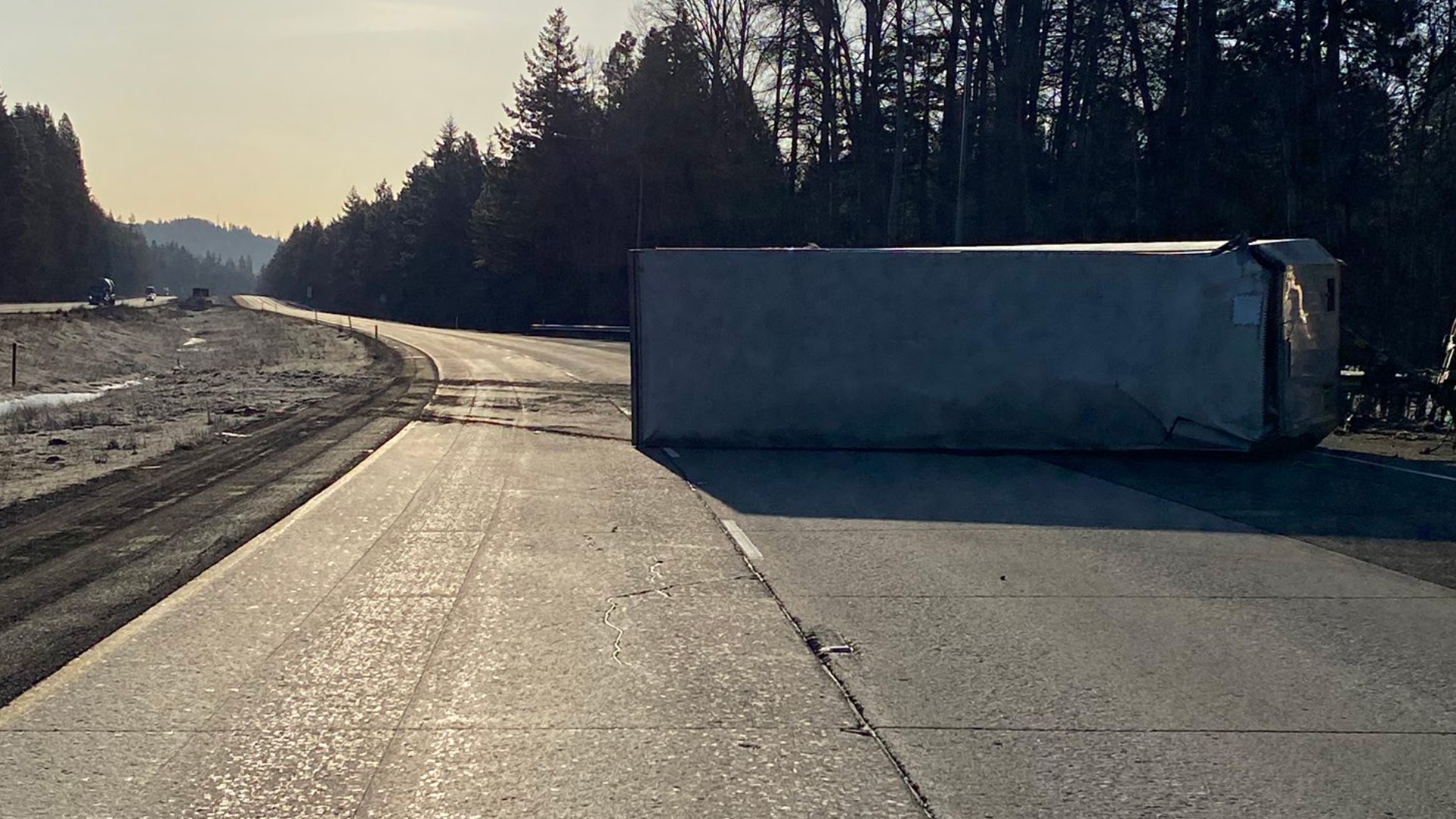 Eastbound I-90 was closed for nearly 12 hours Thursday following a collision.