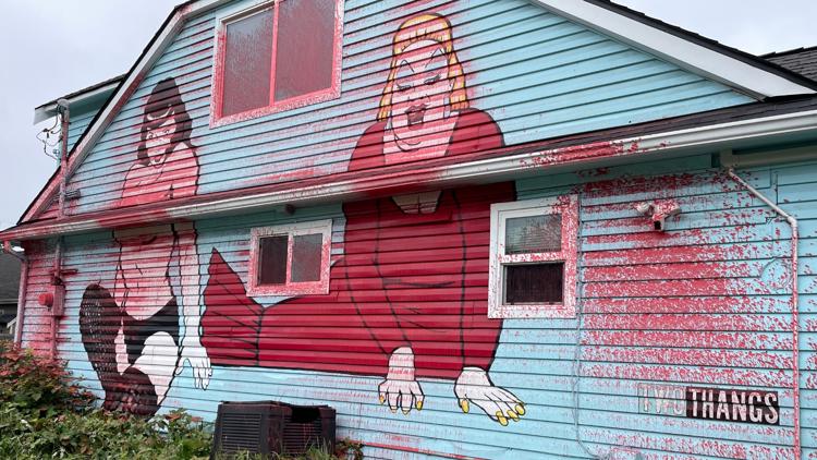 Seattle murals of feminist icons defaced with red paint
