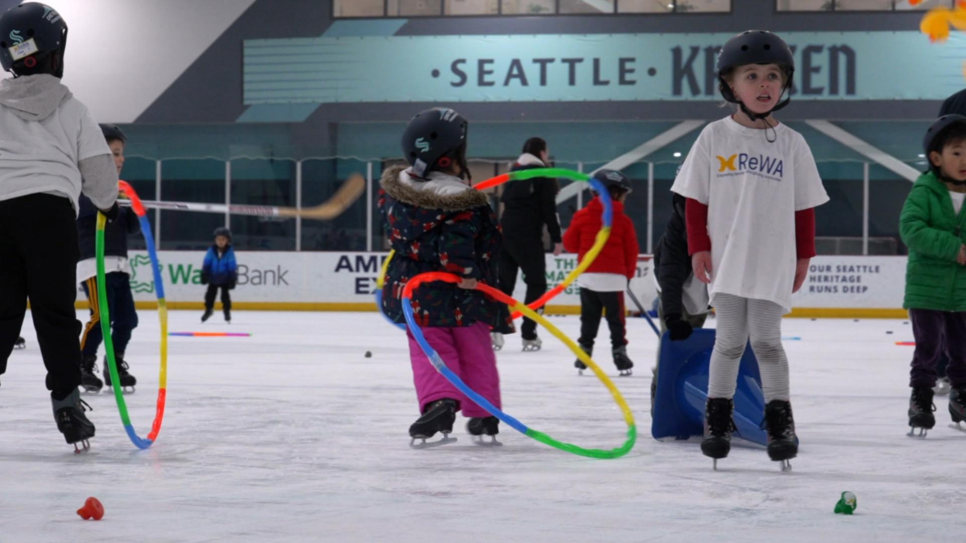 The One Roof Foundation teamed up with ReWA for a learn to skate program at the Kraken Community Iceplex.