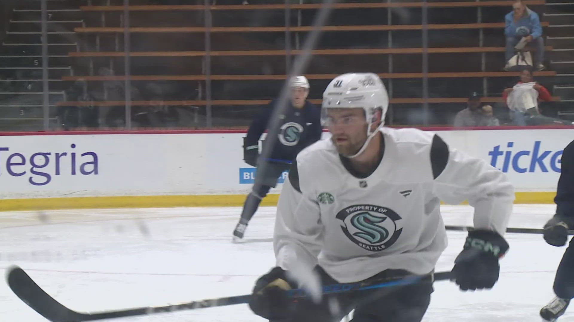 Despite making appearances in two seasons with the Kraken, 2022 first-round pick Shane Wright is back at rookie camp and mentoring the newest draft class.