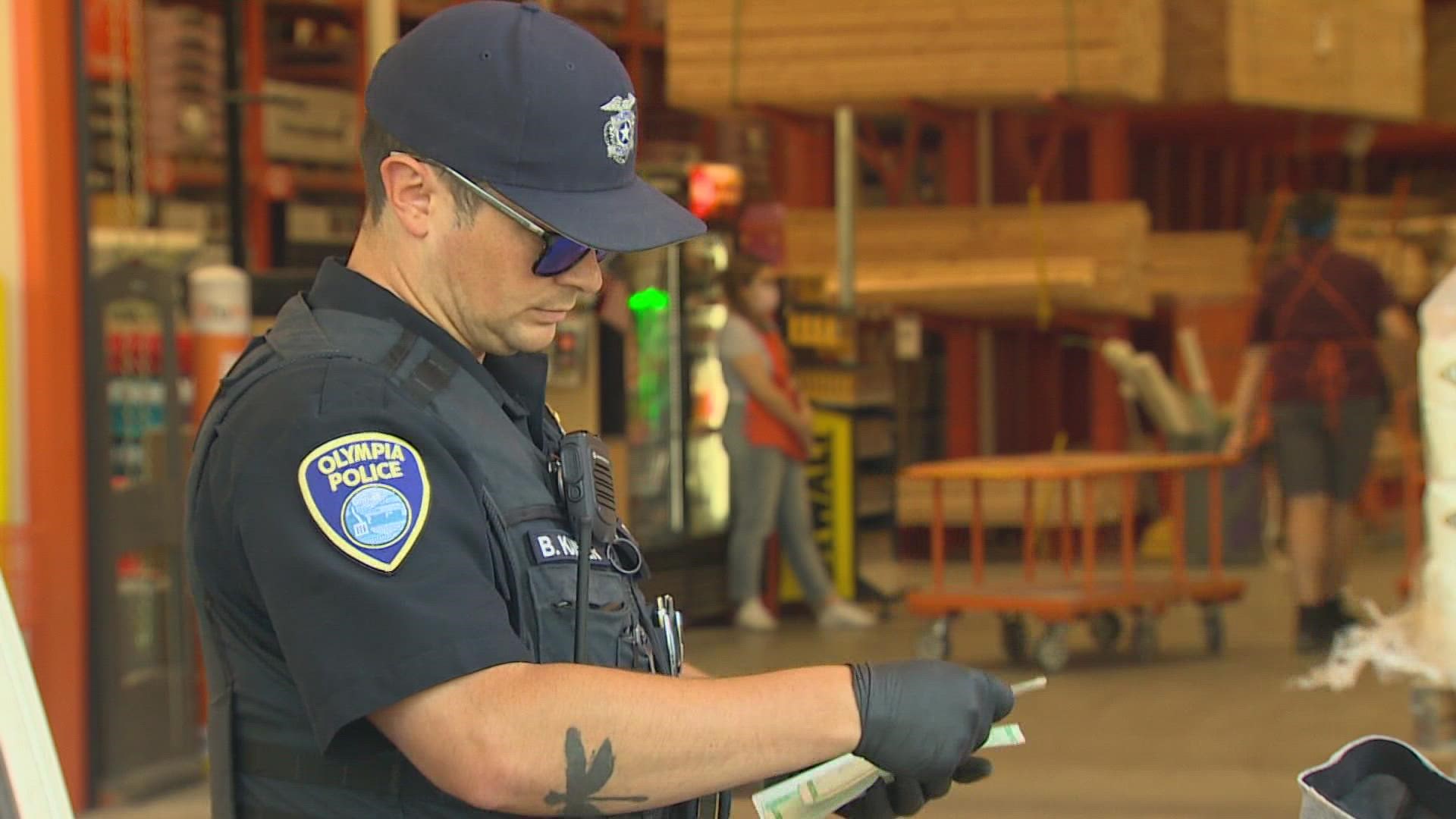 An Olympia police officer said he was surprised how many people were either cited or arrested.