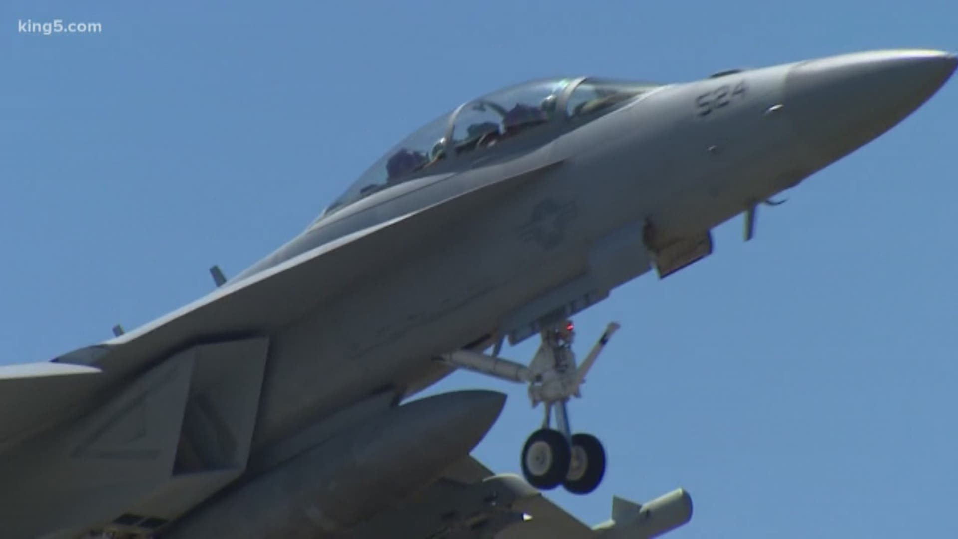 Washington state Attorney General Bob Ferguson plans to sue the U.S. Navy over proposed expansion of Growler jet training at Naval Air Station  Whidbey. KING 5's Ted Land reports.