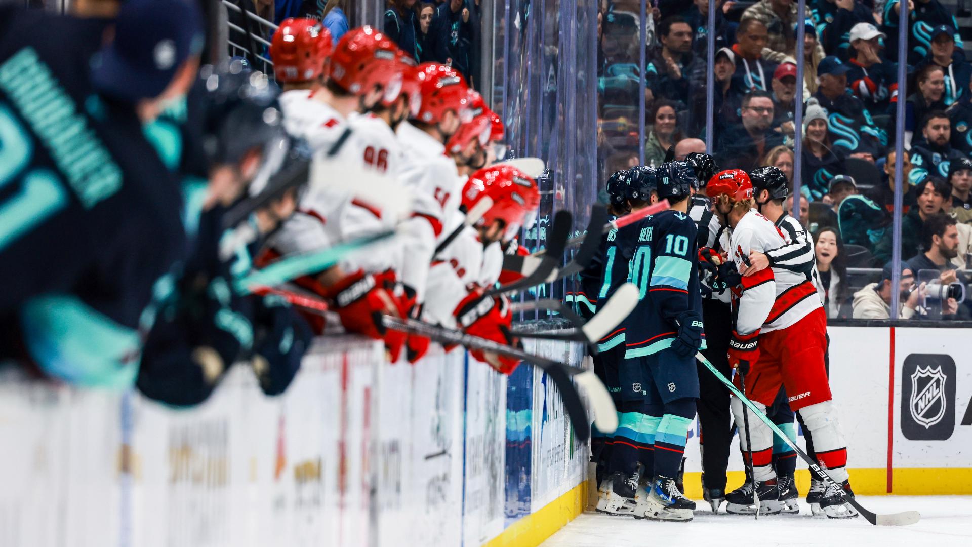 Seth Jarvis had a goal and an assist, and the Carolina Hurricanes beat the Seattle Kraken 4-1 on Saturday night for their third consecutive win.