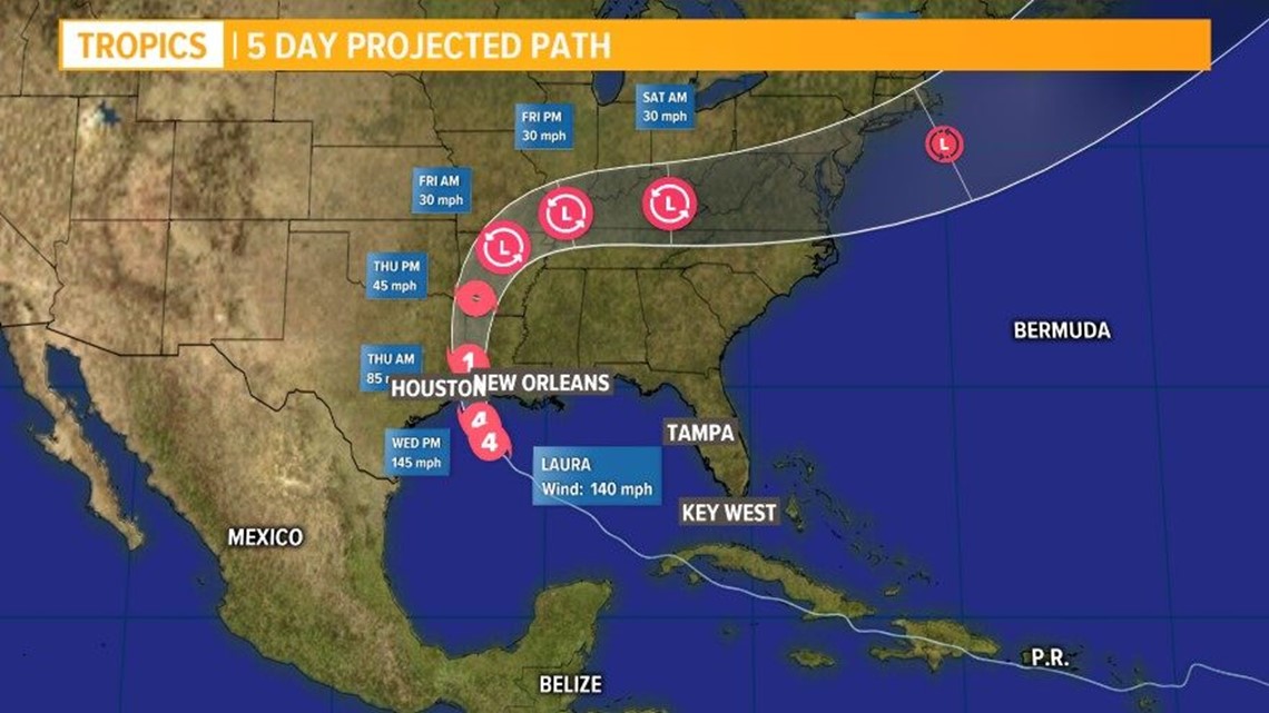 Hurricane Laura latest updates, forecast tracks, spaghetti