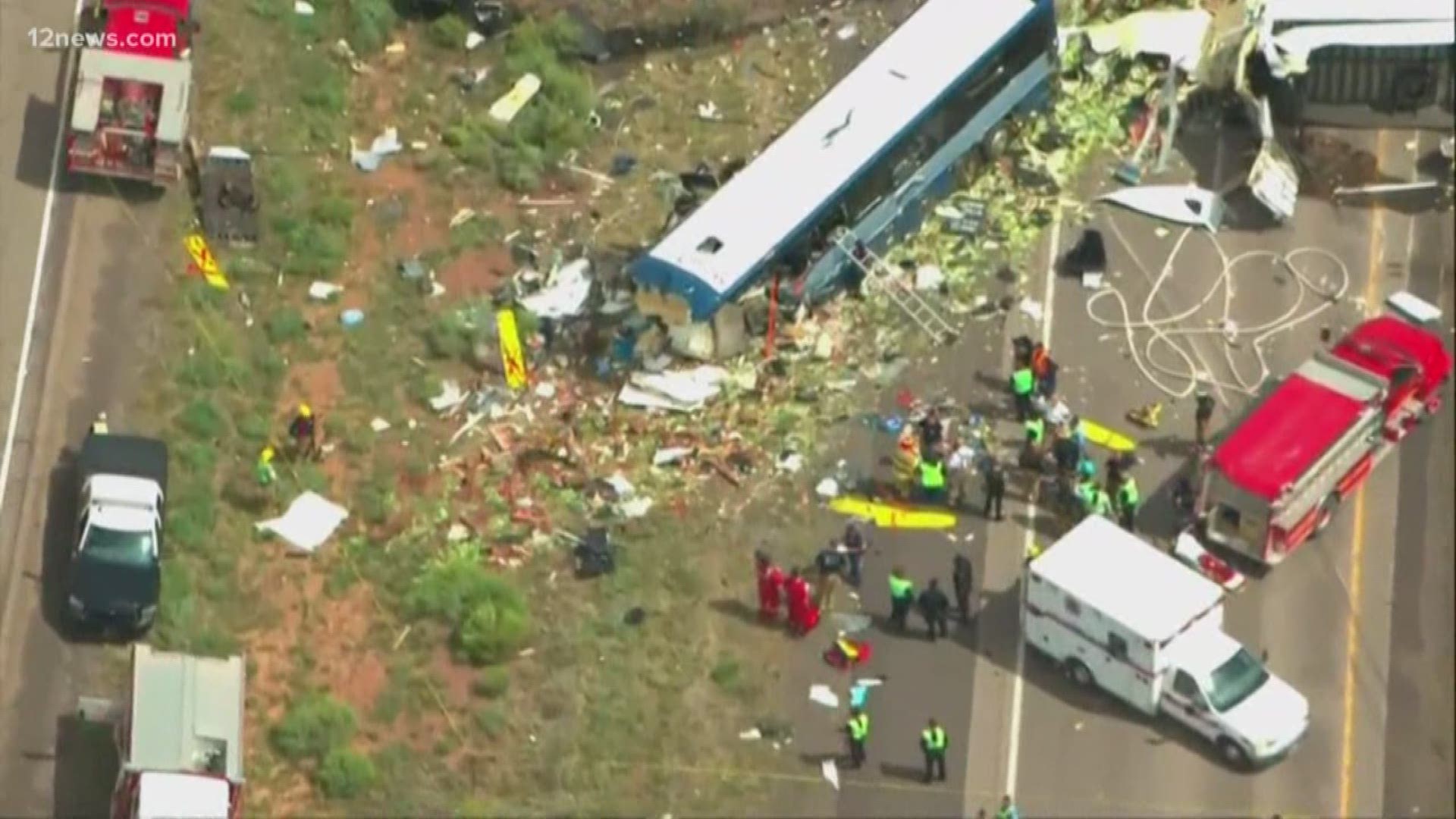 New Mexico authorities say eight people have been killed in a commercial passenger bus crash along Interstate 40 on its way to Phoenix.