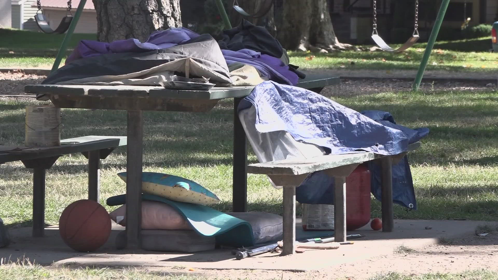 The group filed the suit Thursday on behalf of a currently homeless person and someone who was formerly homeless.