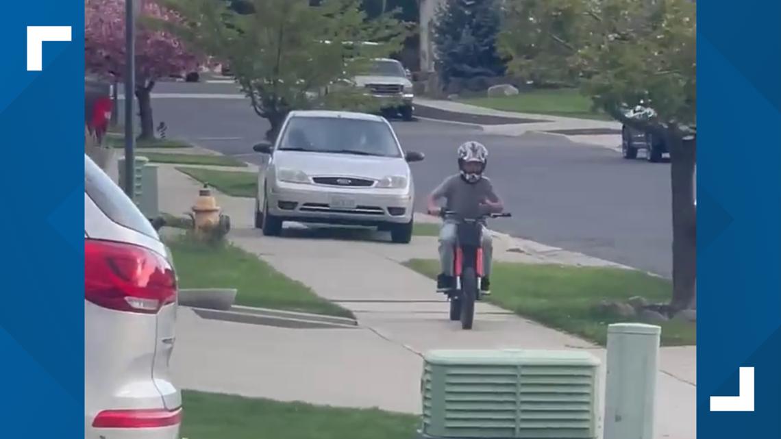 A woman has been arrested and charged with assault and trespass, accused of chasing a child on an electric dirt bike in Spokane County, Washington.