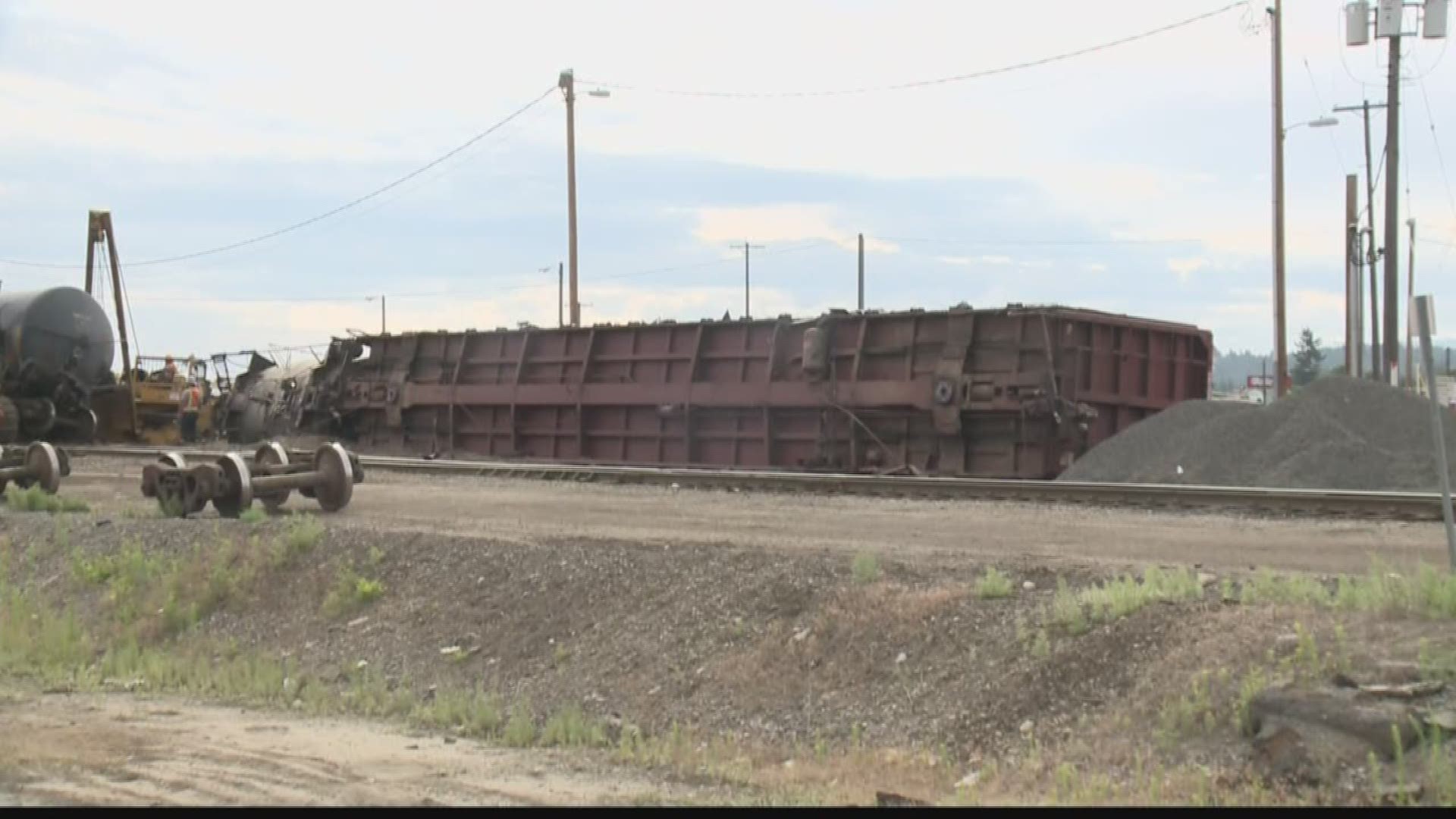 KREM's Taylor Viydo explains what we know so far after a train derailed in Spokane Tuesday night, taking six cars carrying molten sulfur off the rails.