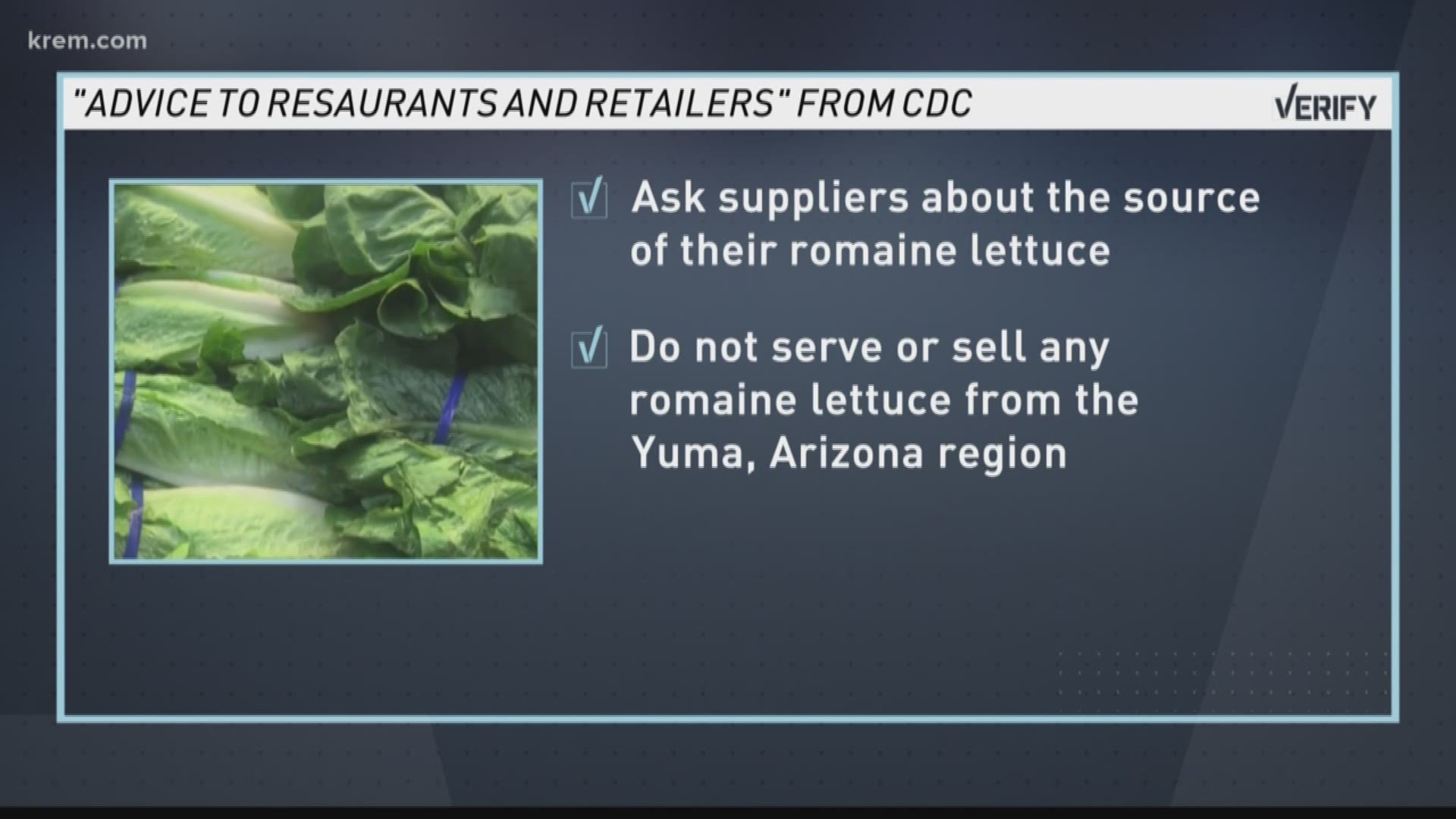 VERIFY: Why are restaurants, some stores still selling romaine? (5-1-18)
