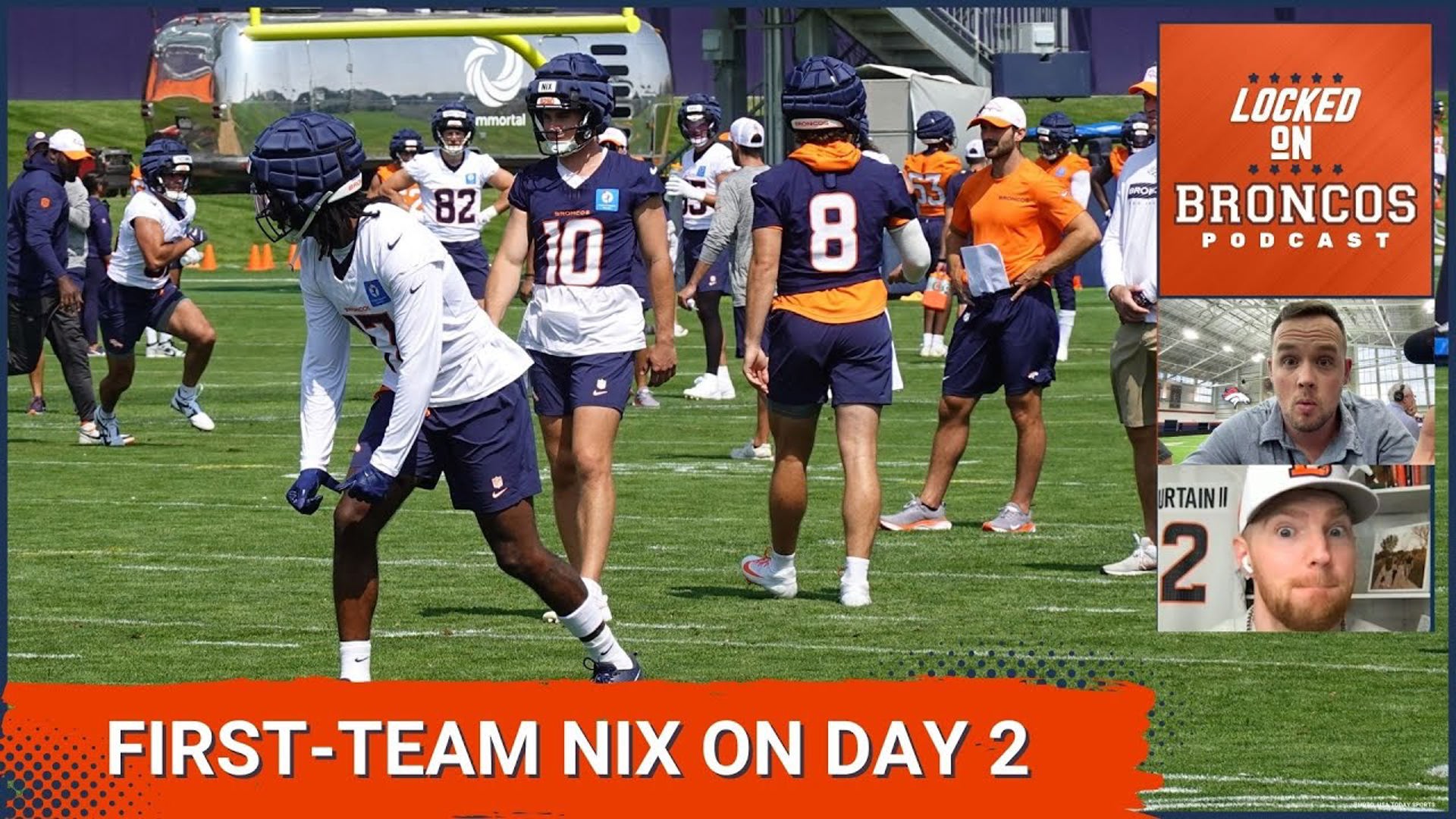 On Day 2 of Denver Broncos Training Camp, Bo Nix ran with the first-team Broncos offense. How did Nix, Jarrett Stidham, and Zach Wilson look?