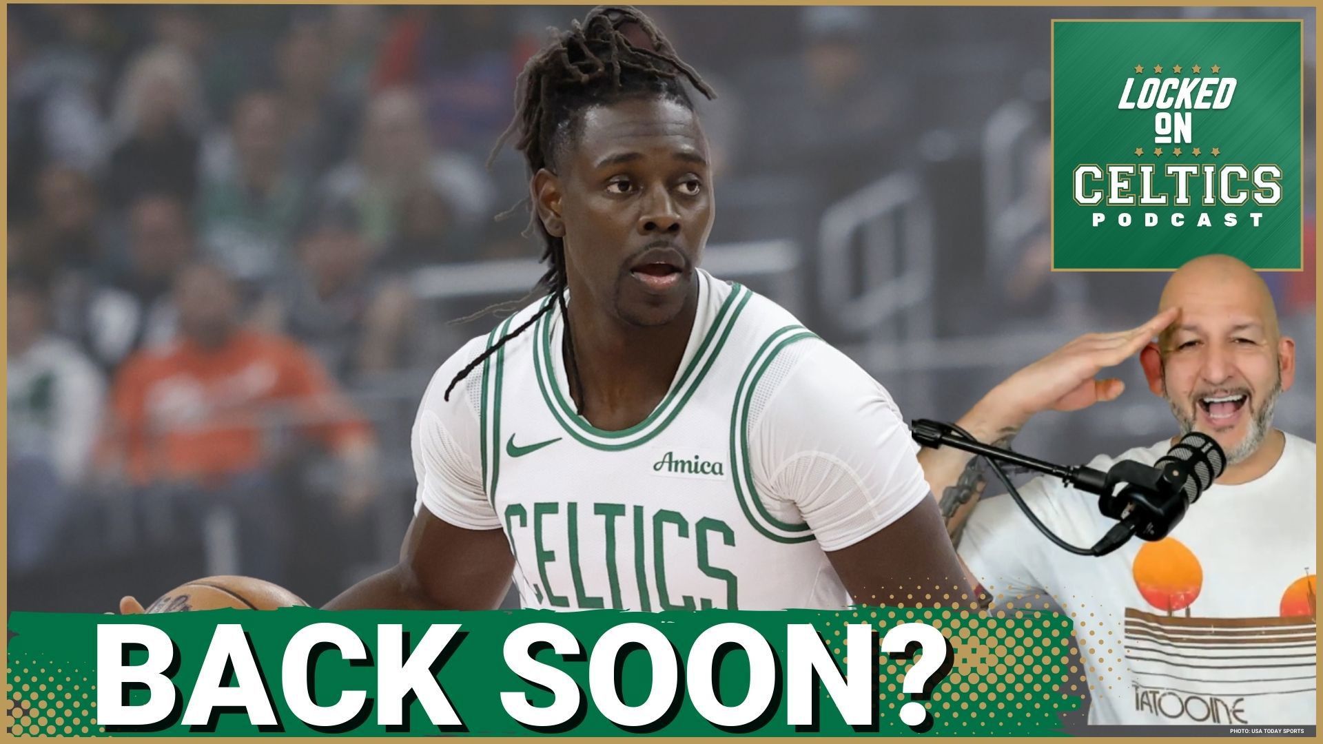 Jrue Holiday returned to practice, raising questions about his return. Mailbag topics include Kevin Durant trade possibilities and Tatum's MVP chances.