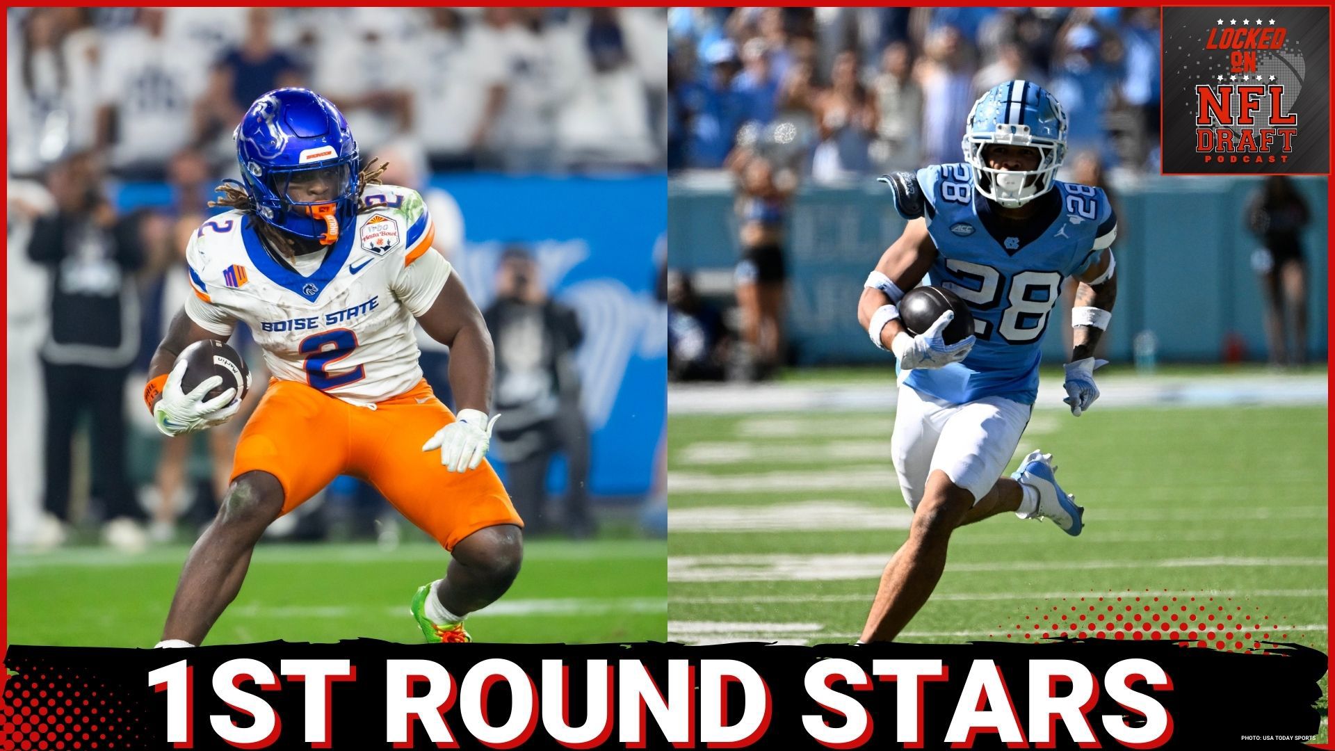 Consensus top RBs Ashton Jeanty & Omarion Hampton found their way into Bleacher Report's latest 2025 NFL Mock Draft. DP & Keith break down key landing spots.