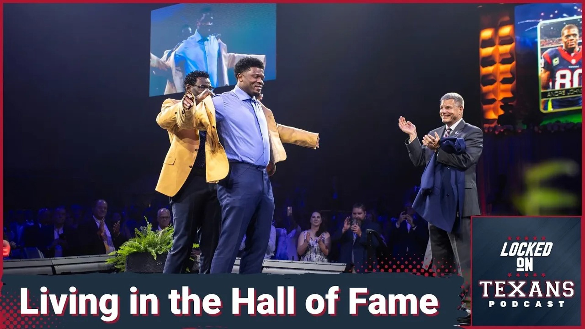 Houston Texans legend Andre Johnson became the first home-grown player in franchise history to be inducted into the Pro Football Hall of Fame on Saturday.