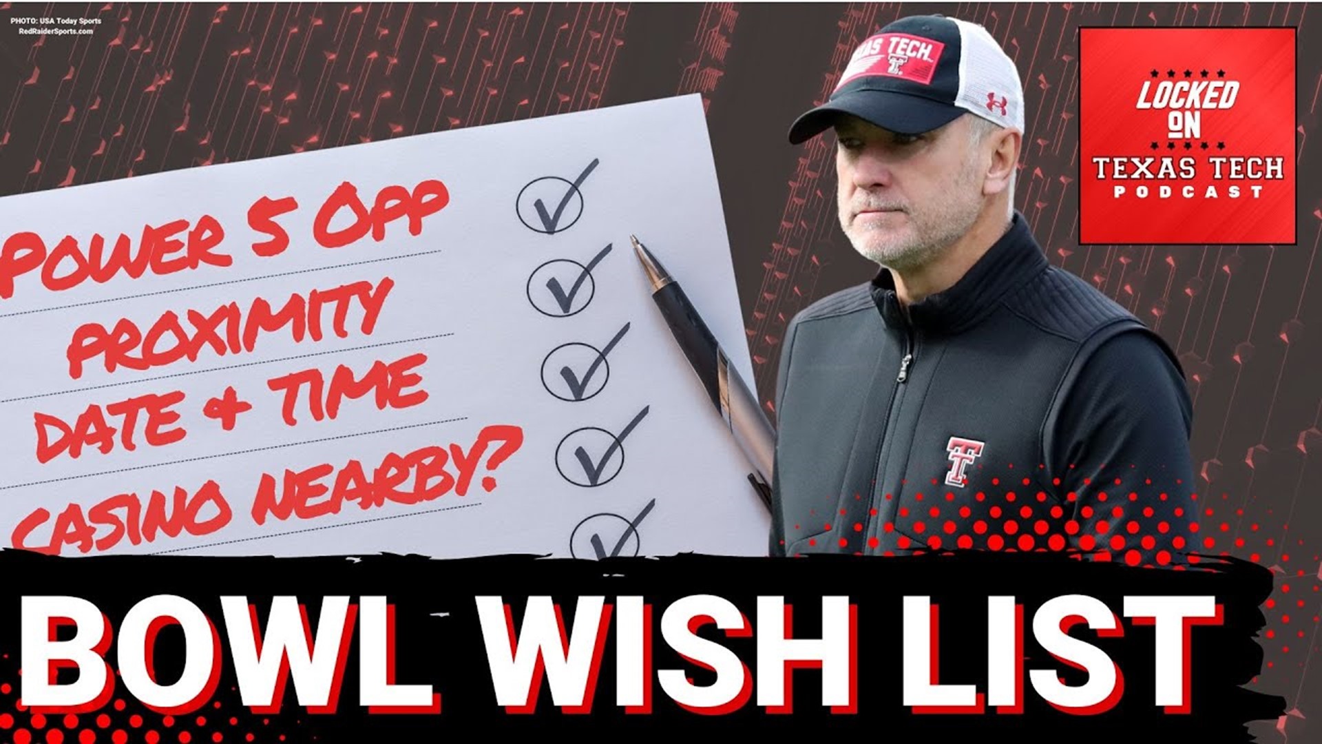 Today from Lubbock, TX, on Locked On Texas Tech:

- bowl game criteria
- Battled 4 Atlantis
- close, but no trident
- reliables emerging?