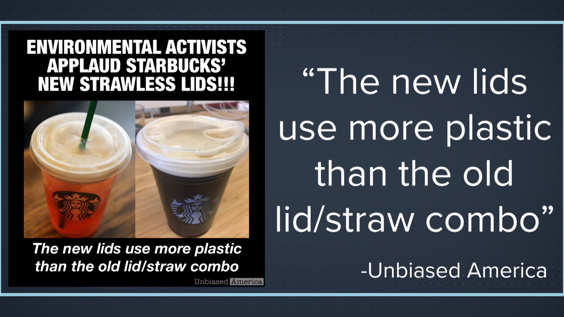 Verify Is Starbucks actually using more plastic to get rid of straws