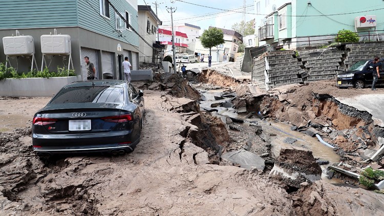 PHOTOS: Powerful earthquake in northern Japan triggers landslides