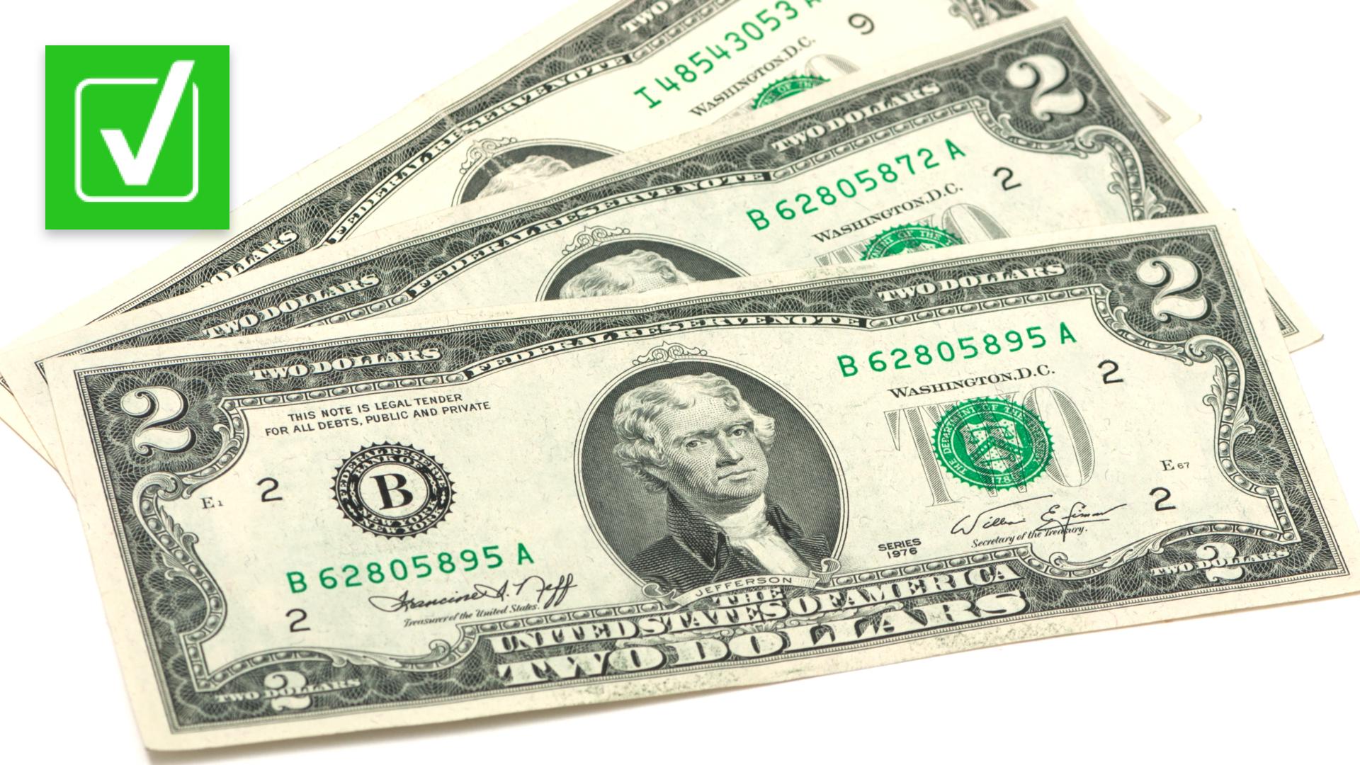 Here’s how to know how much a $2 dollar bill is worth | kgw.com