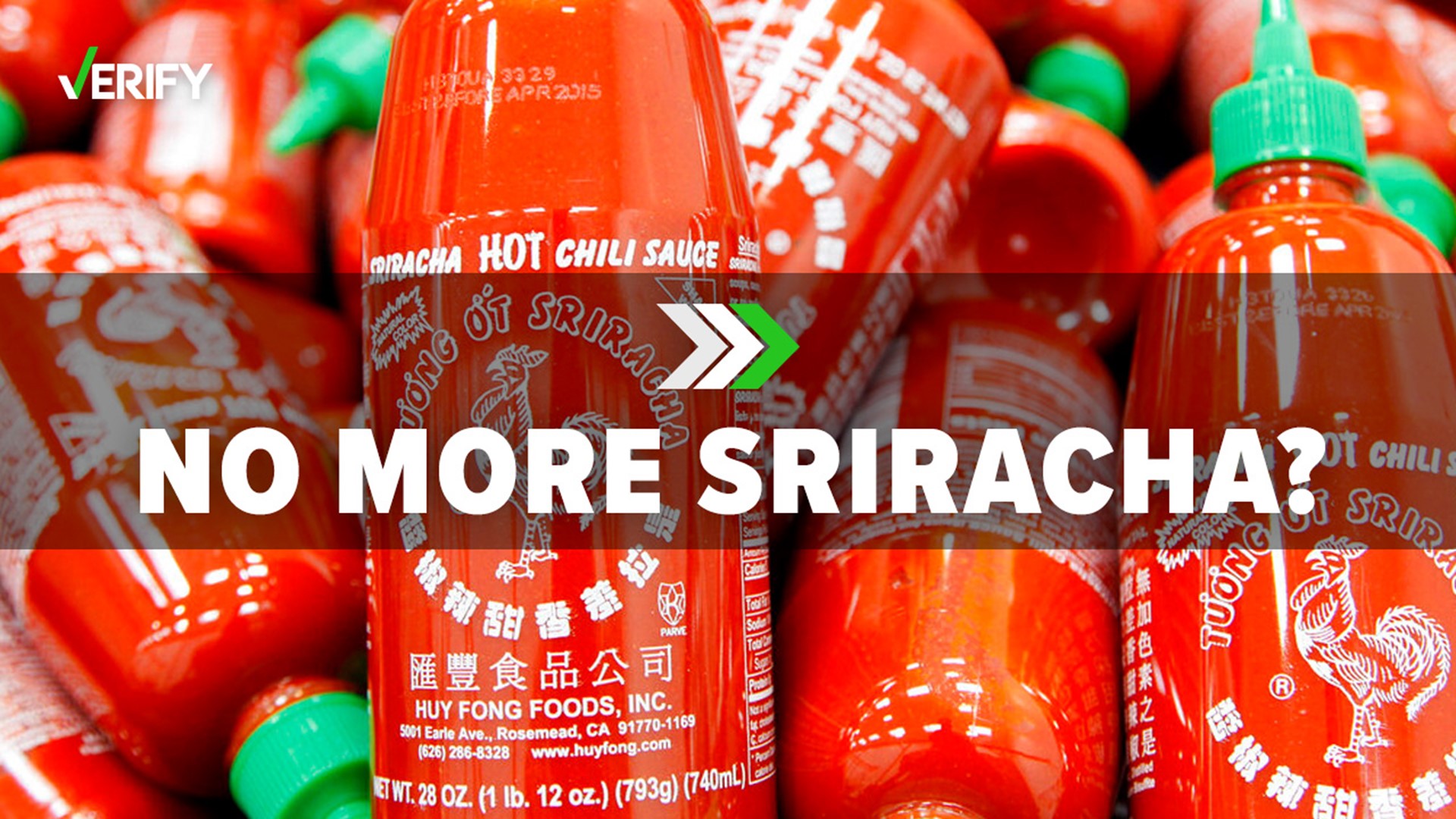 Production of Sriracha hot chili sauce has been suspended until further notice due to a “severe” chili pepper shortage, Huy Fong Foods, Inc. says.