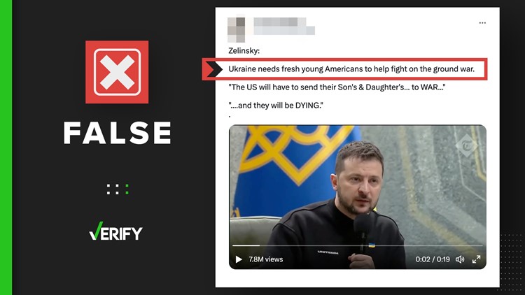 Zelenskyy wasn’t talking about Ukraine war when he said U.S. would send ‘sons and daughters’