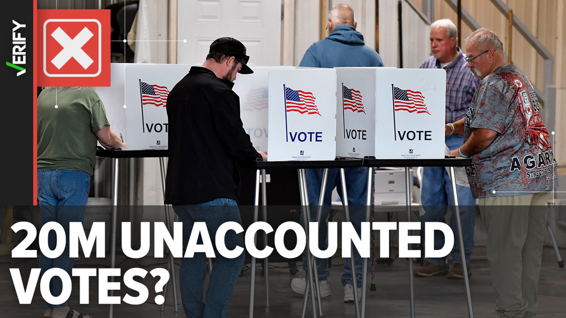 Claims that nearly 20 million votes are unaccounted for are false | kgw.com