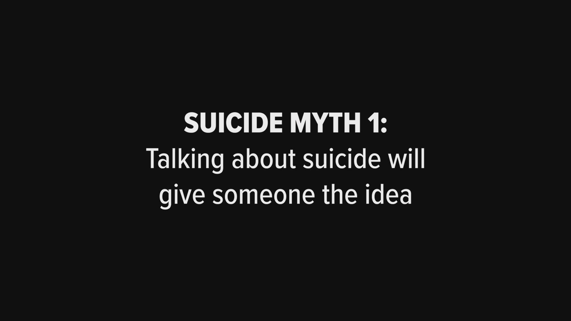 Clinical psychologist Dr. Renee Repka addresses common misconceptions about suicide to continue a conversation about the issue.