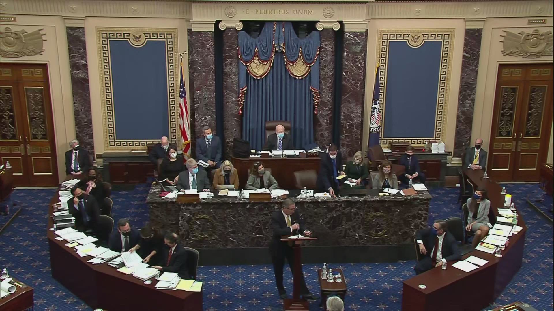 Louisiana Sen. Bill Cassidy asked Trump’s lawyers and the House impeachment managers about the call during the question-and-answer session.