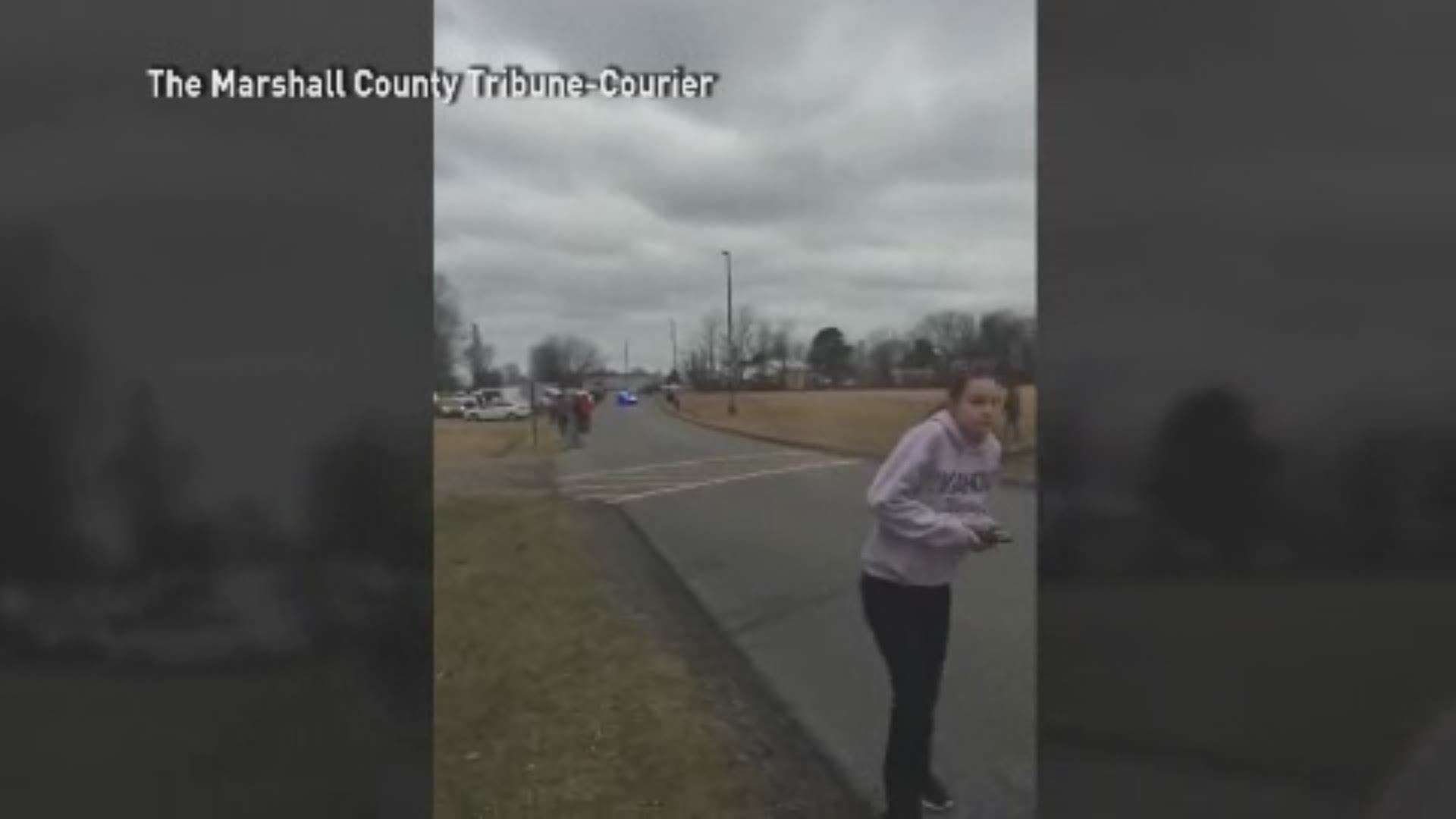 The Marshall County Tribune Courier shared this video from the scene of a school shooting in Marshall County, Ky.