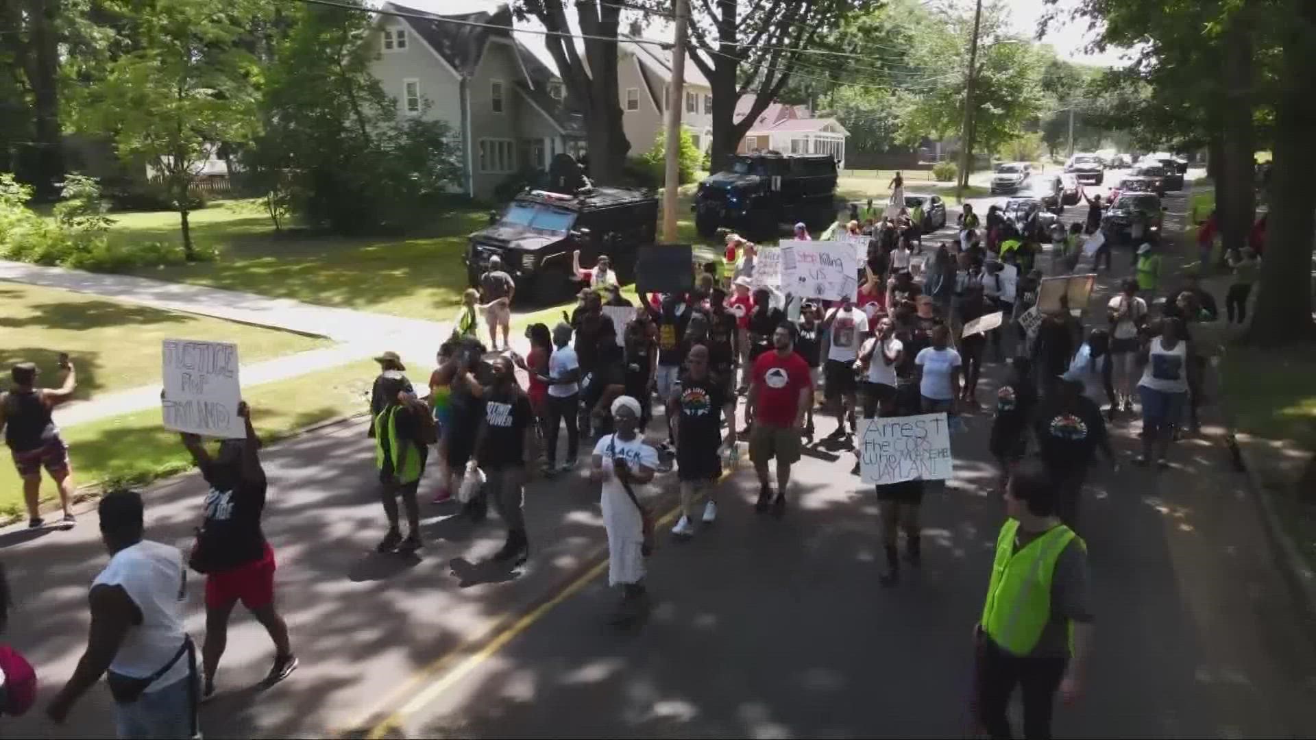 Some of the protesters even made their way to Mayor Dan Horrigan's home.