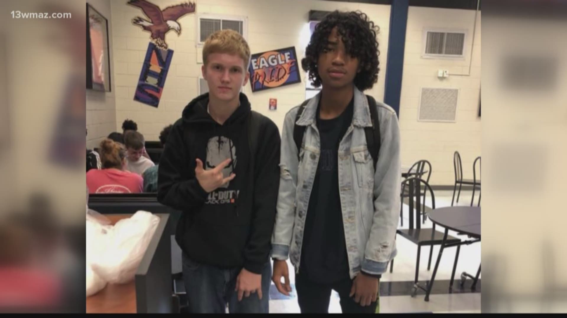 Teen buys shoes for a classmate