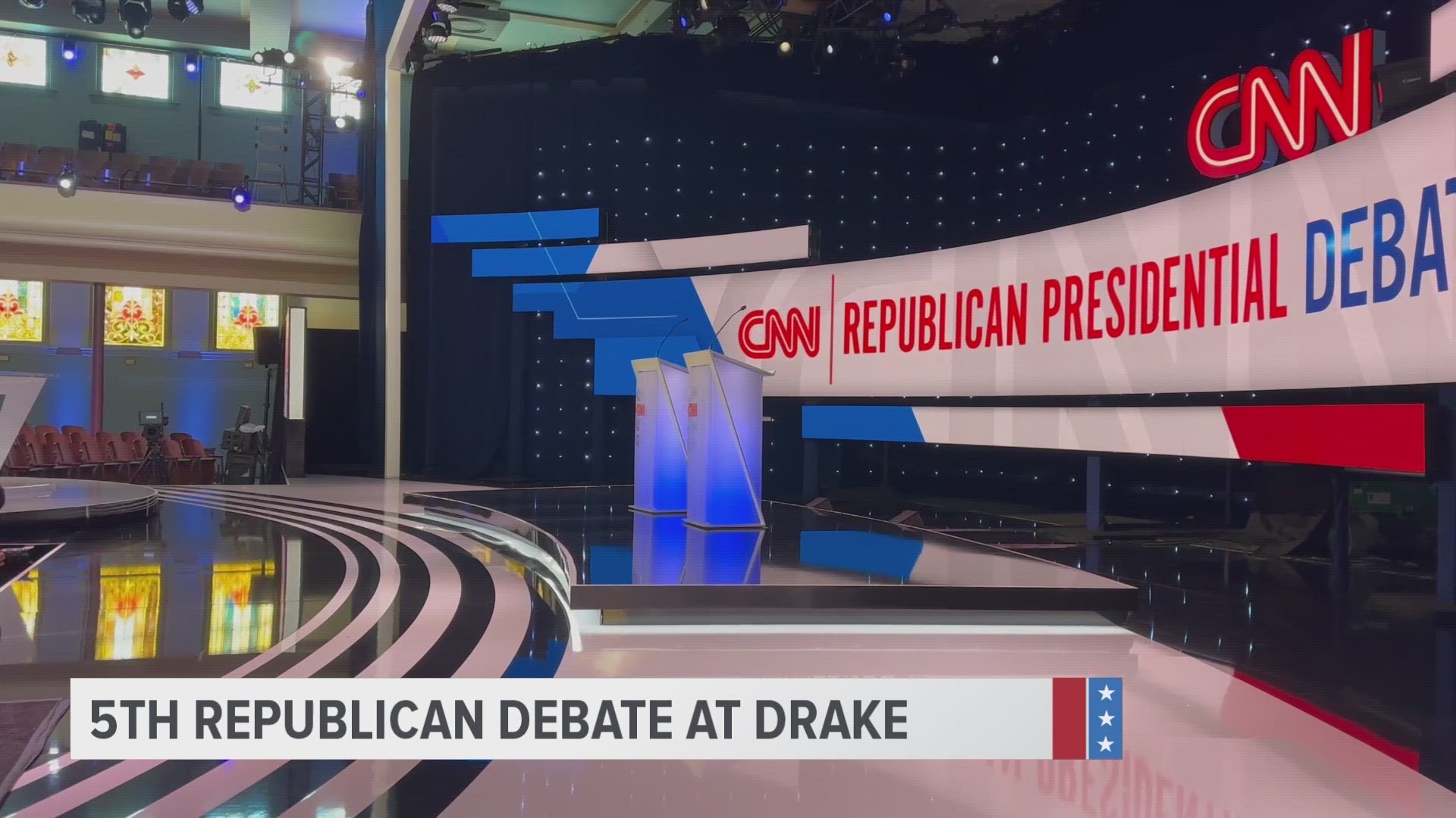 Former President Donald Trump and Vivek Ramaswamy are holding separate events in Des Moines while DeSantis and Haley participate in the CNN debate.