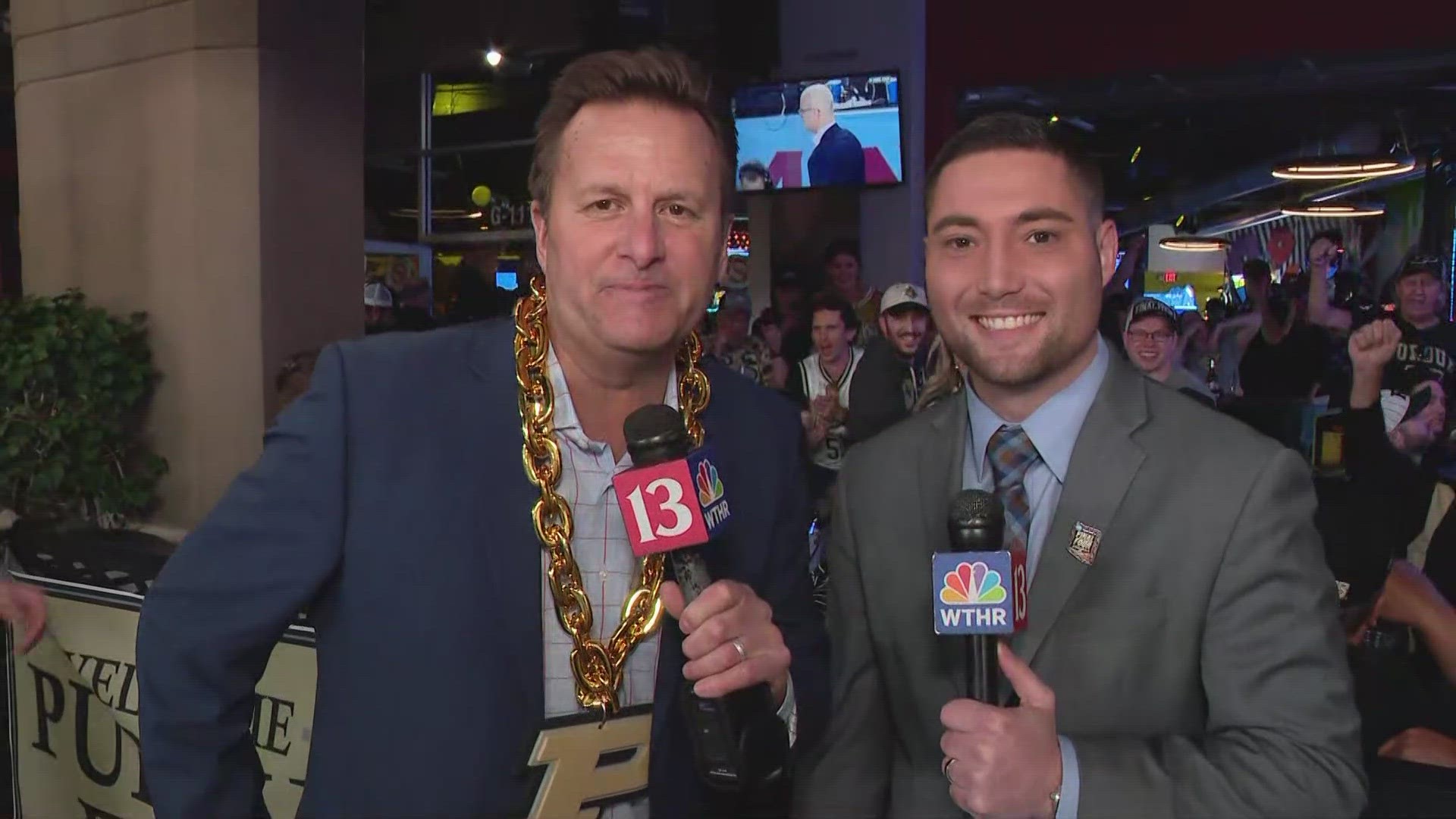 13Sports director Dave Calabro and 13Sports reporter Dominic Miranda report from Arizona after Purdue beat NC State in their Final Four matchup.