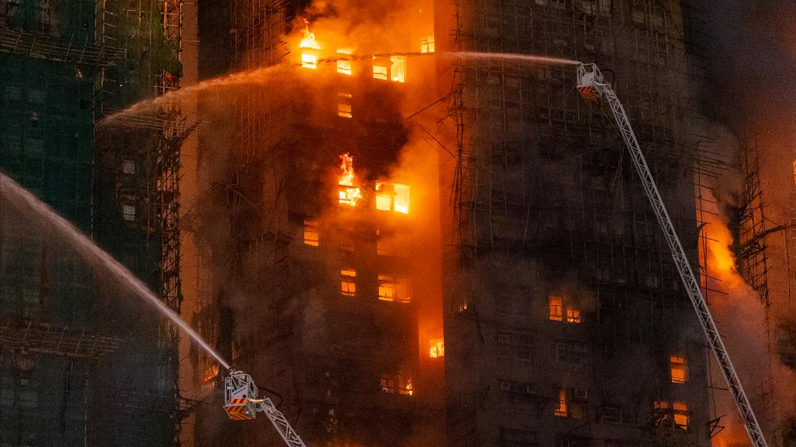 3 arrested in Hong Kong, as high-rise fire leaves at least 44 dead and 279 reported missing